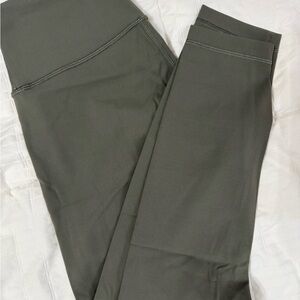 Olive Green High-Waisted Leggings
